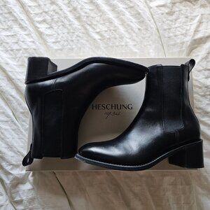 Heschung Maud Leather Chelsea Boots - Black Box Leather - UK 4.5 / EU 37.5